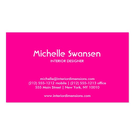 HOLLYWOOD GLAM Business Card