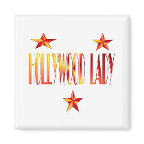 hollywood lady fridge magnet
