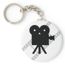 hollywood movie cine camera film keychain