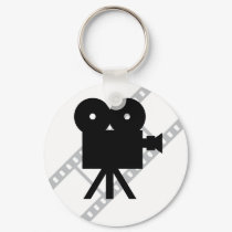 hollywood movie cine camera film keychains