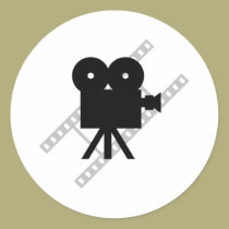 hollywood movie cine camera film stickers