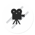 round_sticker - hollywood movie cine camera film