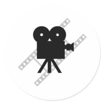 hollywood movie cine camera film stickers