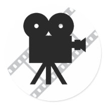 hollywood movie cine camera film stickers
