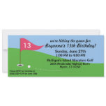Hollywood Pink Hit the Green Golf Birthday Party Announcements