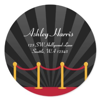 Custom Label Stickers on Hollywood Red Carpet Custom Address Label Sticker