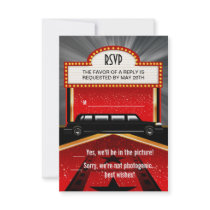 Hollywood Red Carpet Invitation RSVP Template