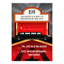 Hollywood Red Carpet Invitation RSVP Template