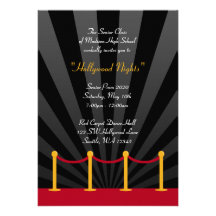 Hollywood Red Carpet Prom Formal Invitations