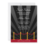 Hollywood Red Carpet Sweet 16 Birthday Party Invites