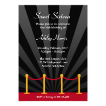 Sweet Birthday Party Ideas on Red Carpet Invitations  328 Red Carpet Announcements   Invites