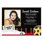 Hollywood Red Carpet Sweet 16 Photo Invitation