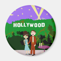 Hollywood Romance Refrigerator Magnet