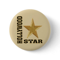 Hollywood Star Pinback Buttons