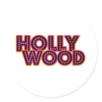 Hollywood Round Sticker