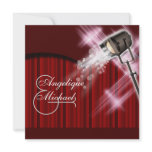 Hollywood wedding red white black custom invitations Hollywood wedding red white black custom invitations