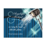 Hollywood wedding "save the date" blue #2 postcards