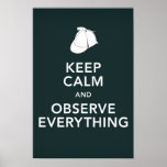 Holmes Keep Calm and Observe Everything posters