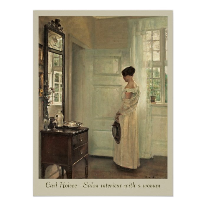 Holsøe Salon interieur with woman CC0572 Poster
