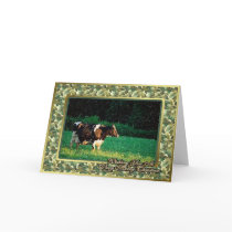 Holstein Cow Heifer Blank Christmas Card