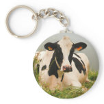 Holstein cow keychain