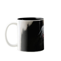 Holstein cow's face, close-up of eye coffee mugs