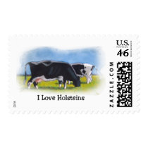 HOLSTEIN COWS PASTEL ART postage
