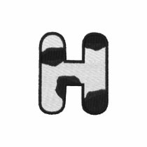 Holstein Letter H embroidered shirts by ZazzleEmbroidery Holstein Letter H embroidered shirts