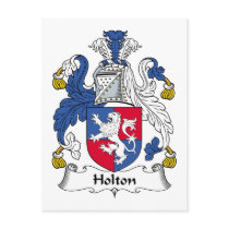 Holton Family Crest postcards by coatsofarms Holton Family Crest postcards