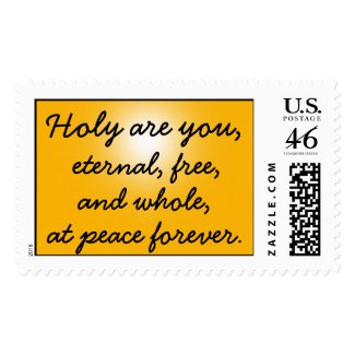 Holy are you, eternal, free, and whole stamp
