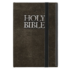 Holy Bible Christian Religion Faux Brown Leather Covers For iPad Mini
