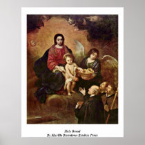 Holy Bread By Murillo Bartolome Esteban Perez Print