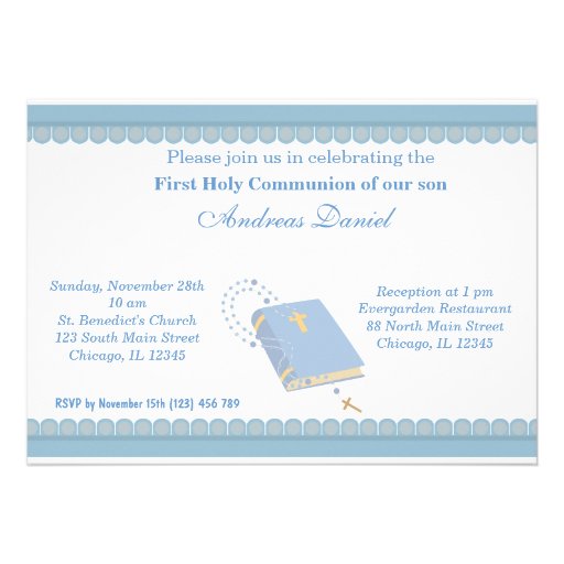 Holy Communion Custom Invite (front side)