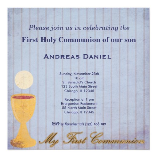 Holy Communion Personalized Invitations