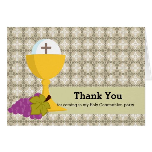 Holy Communion Thank you Greeting Card Zazzle