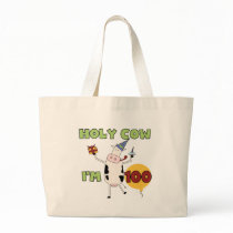 Holy Cow 100th Birthday Tshirts and Gifts Bag