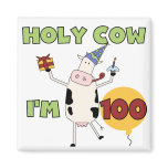 Holy Cow 100th Birthday Tshirts and Gifts Refrigerator Magnets