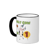 Holy Cow I'm 1 Tshirts and Gifts mugs