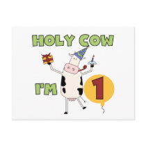 Holy Cow I'm 1 Tshirts and Gifts postcards