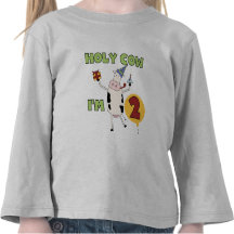 Holy Cow I'm 2 Birthday T-shirts and Gifts