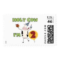 Holy Cow I'm 2 Birthday T-shirts and Gifts Stamps