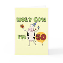 Holy Cow I'm 50 Birthday Tshirts and Gifts Cards
