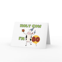 Holy Cow I'm 80 Birthday T-shirts and Gifts cards