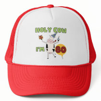 Holy Cow I'm 80 Birthday T-shirts and Gifts Mesh Hats