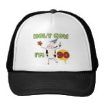 Holy Cow I'm 90 Birthday Tshirts and Gifts Mesh Hats
