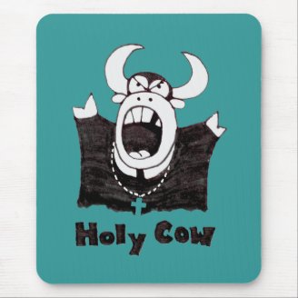 Holy Cow Is A Angry Cow Mouse Pad mousepads