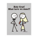 Holy Crap Wedding Postcard