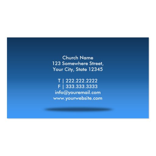 Holy Cross Light Blue Room Pastor Business Card (back side)