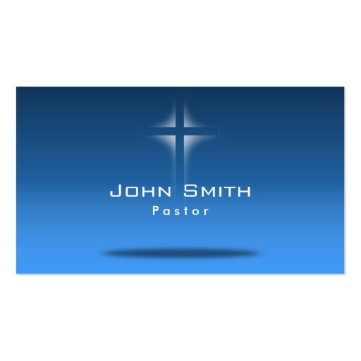 Holy Cross Light Blue Room Pastor Business Card (front side)