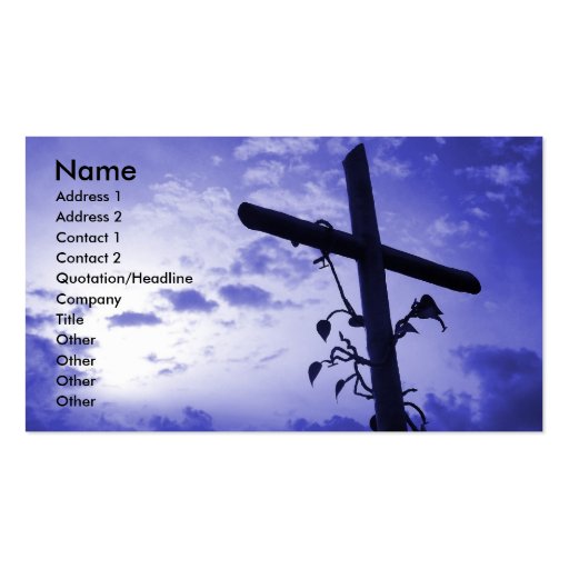 Holy Cross purple sky business card profile card (front side)